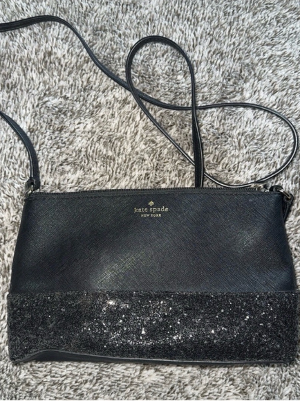 kate spade Black Crossbody with Glitter Panel